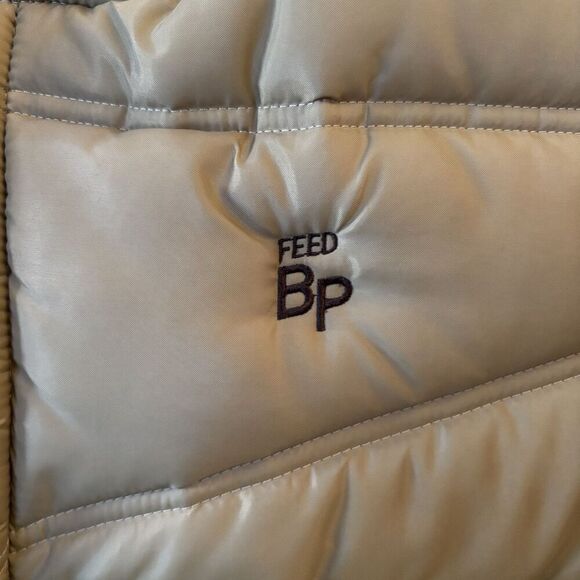 Vintage FEED BP Vest Farming Puffer Chore Sz Large Puffer Brown Hipster  Made US - Picture 3 of 8